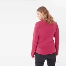 Load image into Gallery viewer, Women’s mountain hiking fleece jacket, mh100 half zip - pink