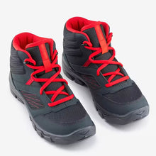 Load image into Gallery viewer, Kids’ mid-rise laced hiking boots, UK sizes JR 2.5 - 5, NH100 - Grey