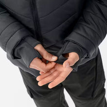 Load image into Gallery viewer, KIDS’ PADDED HIKING JACKET - HYBRID AGED 7-15 - BLACK