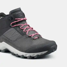 Load image into Gallery viewer, Women's waterproof walking boots - mh500 mid - grey/pink