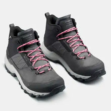 Load image into Gallery viewer, Women's waterproof walking boots - mh500 mid - grey/pink