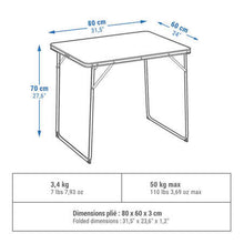 Load image into Gallery viewer, Folding camping table - 2 to 4 people