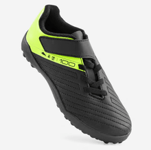 Load image into Gallery viewer, Kds' Rip-Tab Turf Football Boots 100 Easy TF - Black/Yellow - Sunny Outdoors