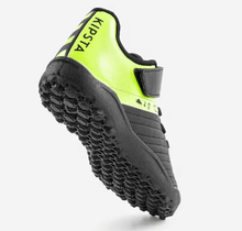 Load image into Gallery viewer, Kds' Rip-Tab Turf Football Boots 100 Easy TF - Black/Yellow - Sunny Outdoors
