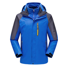 Load image into Gallery viewer, 3 in 1 hiking jacket Outdoor waterproof, windproof mountaineering jacket with detachable hat and fleece jacket