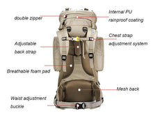 Load image into Gallery viewer, 85L Local Lion Waterproof Hiking Bag Camping Bag Mountaineering Bag Multipurpose Backpack