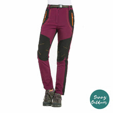 Load image into Gallery viewer, Womens hiking pants with fleece, waterproof, windproof outdoor pants for hiking, fishing, camping, hunting