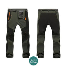 Load image into Gallery viewer, Mens hiking pants with fleece, waterproof, windproof outdoor pants for hiking, fishing, camping, hunting