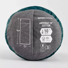 Load image into Gallery viewer, Cotton Sleeping Bag For Camping Arpenaz 10° Cotton