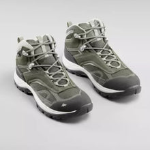 Load image into Gallery viewer, Women’s Waterproof Mountain Walking Boots - MH100 Mid -Khaki