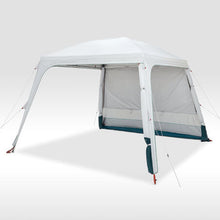 Load image into Gallery viewer, Camping living room with poles arpenaz base fresh 10-person