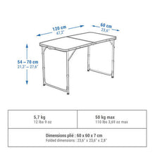 Load image into Gallery viewer, Foldable camping table for 4 to 6 people