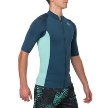 Load image into Gallery viewer, Men's short-sleeve neoprene top 500 - navy