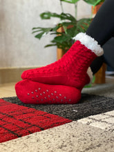 Load image into Gallery viewer, Warm Fleece Socks Mens Womens Knitted Cozy Fleece-Lined Socks With Grippers For Cold Nights Winter Nights - Sunny Outdoors