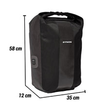 Load image into Gallery viewer, 500 waterproof pannier rack bike bag 20l - black