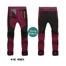 Load image into Gallery viewer, Womens hiking pants with fleece, waterproof, windproof outdoor pants for hiking, fishing, camping, hunting - Sunny Outdoors