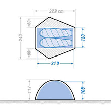 Load image into Gallery viewer, 2 man trekking dome tent - mt500 - Sunny Outdoors
