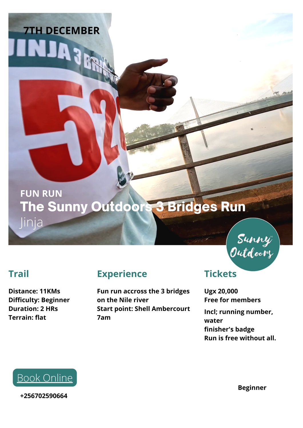 The Sunny outdoors 3 bridges run