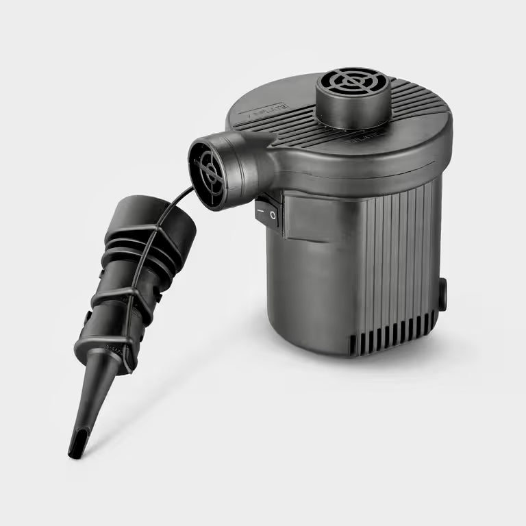 Electric pump for camping mattresses, mains powered