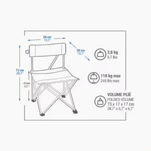 Load image into Gallery viewer, Folding camping chair- No armrest
