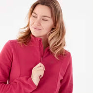 Women’s mountain hiking fleece jacket, mh100 half zip - pink