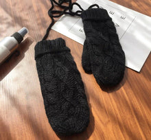 Load image into Gallery viewer, Custom-Knit Unisex Warm Fleece Mittens - Sunny Outdoors

