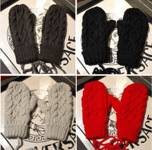 Load image into Gallery viewer, Custom-Knit Unisex Warm Fleece Mittens - Sunny Outdoors
