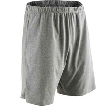 Load image into Gallery viewer, Men&#39;s short straight-cut cotton fitness shorts 100 with key pocket - grey
