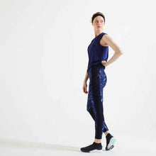 Load image into Gallery viewer, Women's phone pocket fitness high-waisted leggings, blue - Sunny Outdoors
