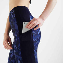 Load image into Gallery viewer, Women's phone pocket fitness high-waisted leggings, blue - Sunny Outdoors
