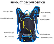 Load image into Gallery viewer, 18L waterproof hiking bag bladder bag running bag camping daypack multipurpose backpack
