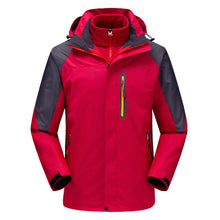 Load image into Gallery viewer, 3 in 1 hiking jacket Outdoor waterproof, windproof mountaineering jacket with detachable hat and fleece jacket - Sunny Outdoors
