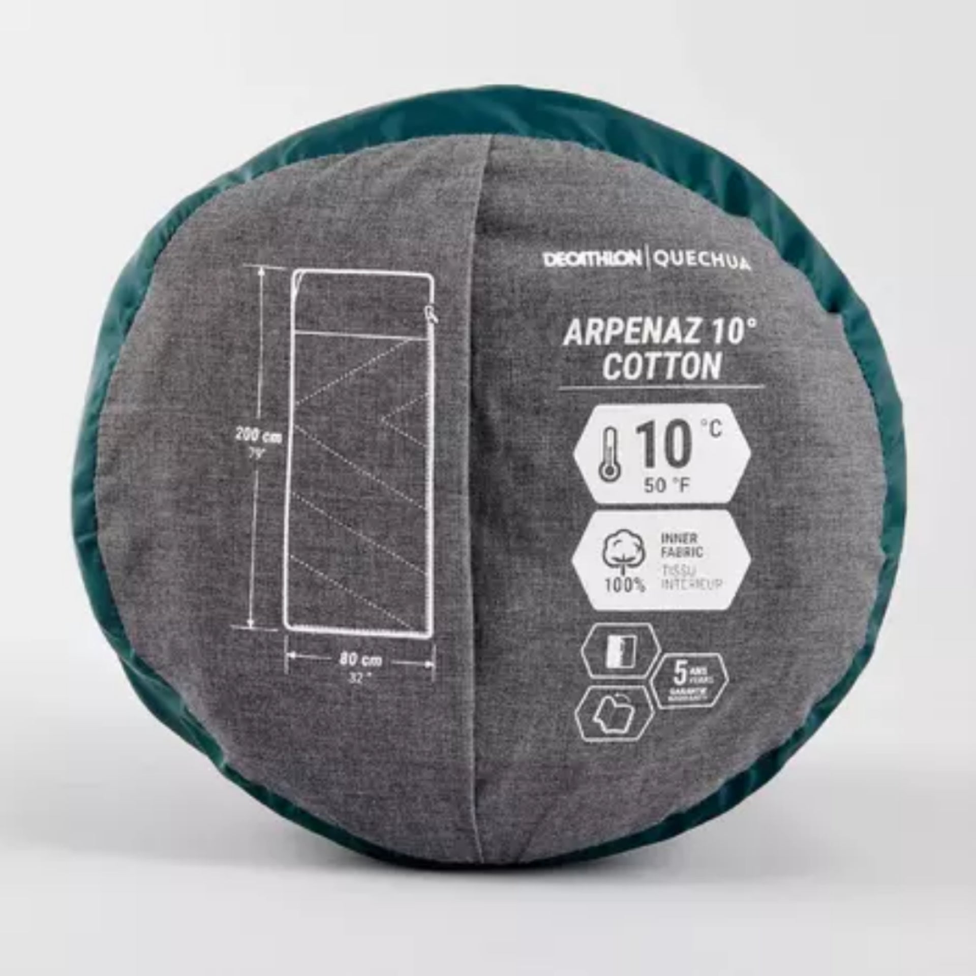 10 Cotton Quechua Arpenaz 10 Sleeping Bag Cotton Sleeping Bag For