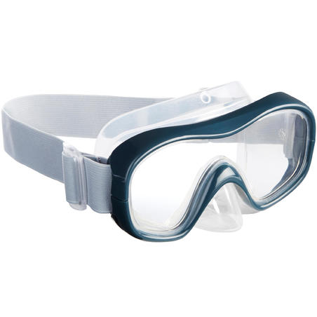 Adult or kids' snorkelling mask snk 500 - grey