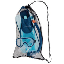 Load image into Gallery viewer, Adult’s diving snorkelling fins mask and snorkel kit snk 500 - blue - Sunny Outdoors
