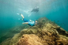 Load image into Gallery viewer, Adult’s diving snorkelling fins mask and snorkel kit snk 500 - blue - Sunny Outdoors
