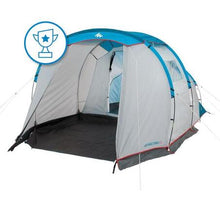 Load image into Gallery viewer, Camping tent with poles - arpenaz 4.1 - 4 person - 1 bedroom
