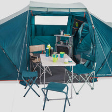 Load image into Gallery viewer, Camping tent with poles arpenaz 4.2 4 people 2 bedrooms
