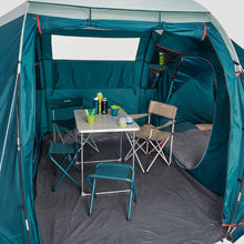 Load image into Gallery viewer, Camping tent with poles arpenaz 4.2 4 people 2 bedrooms
