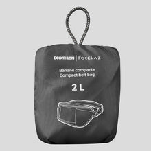 Load image into Gallery viewer, Compact 2 litre trekking travel bum bag travel 100 - black - Sunny Outdoors
