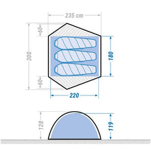 Load image into Gallery viewer, Dome trekking tent - 3 person - mt500 - Sunny Outdoors
