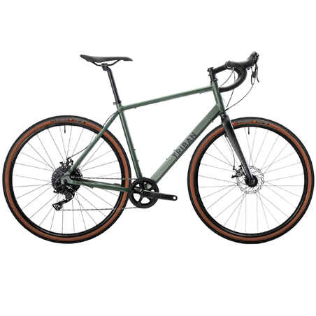 Gravel bike triban rc 120 disc brake - green