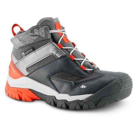 Kids' waterproof walking boots - 28-34 - grey