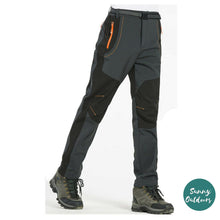 Load image into Gallery viewer, Mens hiking pants with fleece, waterproof, windproof outdoor pants for hiking, fishing, camping, hunting - Sunny Outdoors
