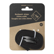 Set of 2 tightening straps for backpacks - 25mm x 1m