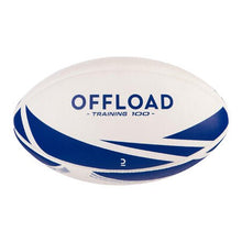 Load image into Gallery viewer, Size 5 rugby training ball r100 - blue - Sunny Outdoors
