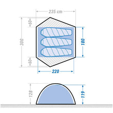 Load image into Gallery viewer, Dome trekking tent - 3 person - mt500
