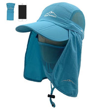 Load image into Gallery viewer, Unisex Sun Protection Baseball Cap With Detachable Neck and Face Flaps For Hiking or Fishing - Sunny Outdoors
