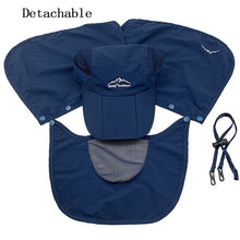 Load image into Gallery viewer, Unisex Sun Protection Baseball Cap With Detachable Neck and Face Flaps For Hiking or Fishing - Sunny Outdoors
