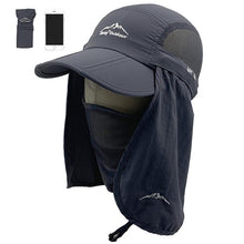 Load image into Gallery viewer, Unisex Sun Protection Baseball Cap With Detachable Neck and Face Flaps For Hiking or Fishing - Sunny Outdoors
